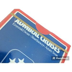 Vintage Admiral Cruises Playing Cards Fournier Spain New Sealed Deck Red Blue